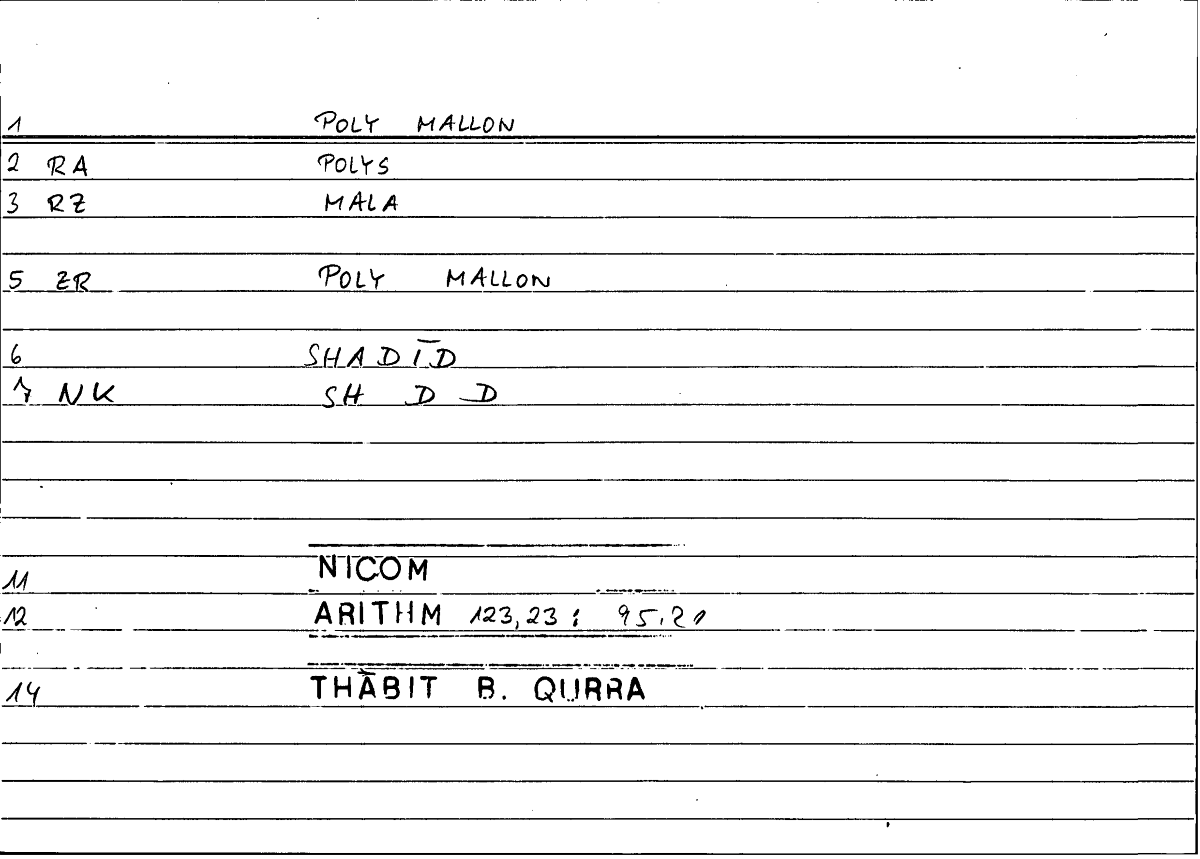 Filecard Nicom.Arithm.2546