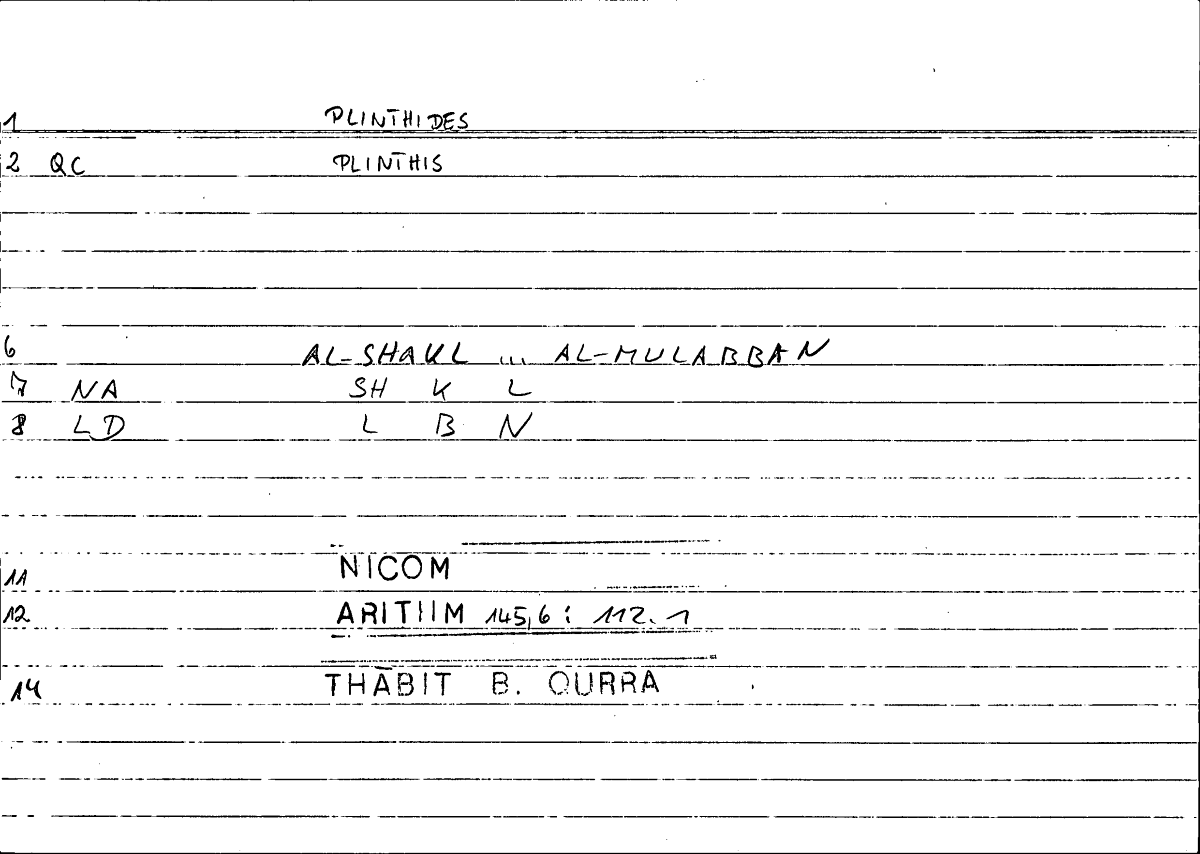 Filecard Nicom.Arithm.2601