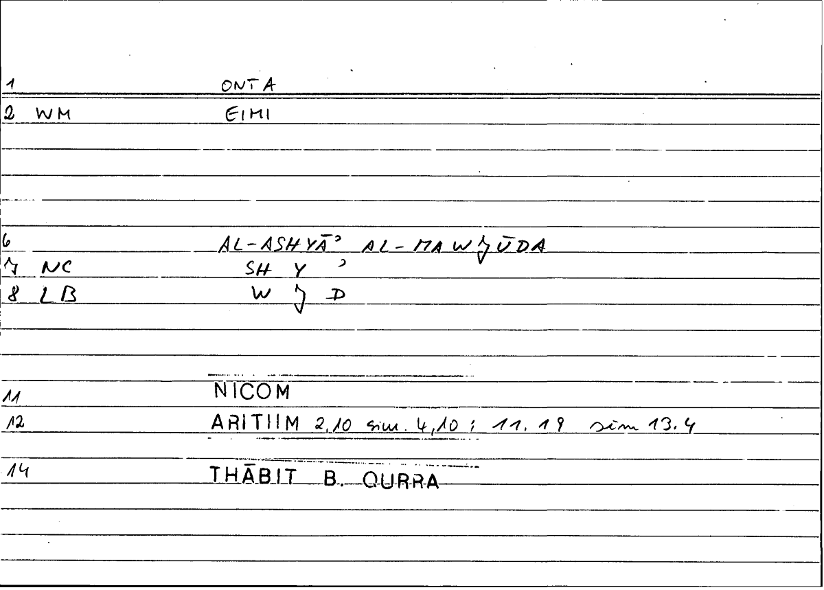 Filecard Nicom.Arithm.2664
