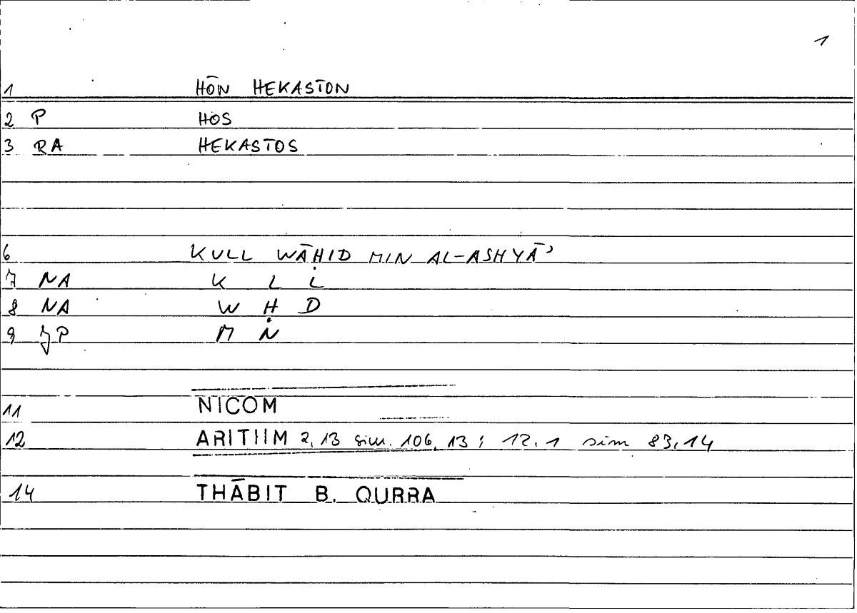 Filecard Nicom.Arithm.2667