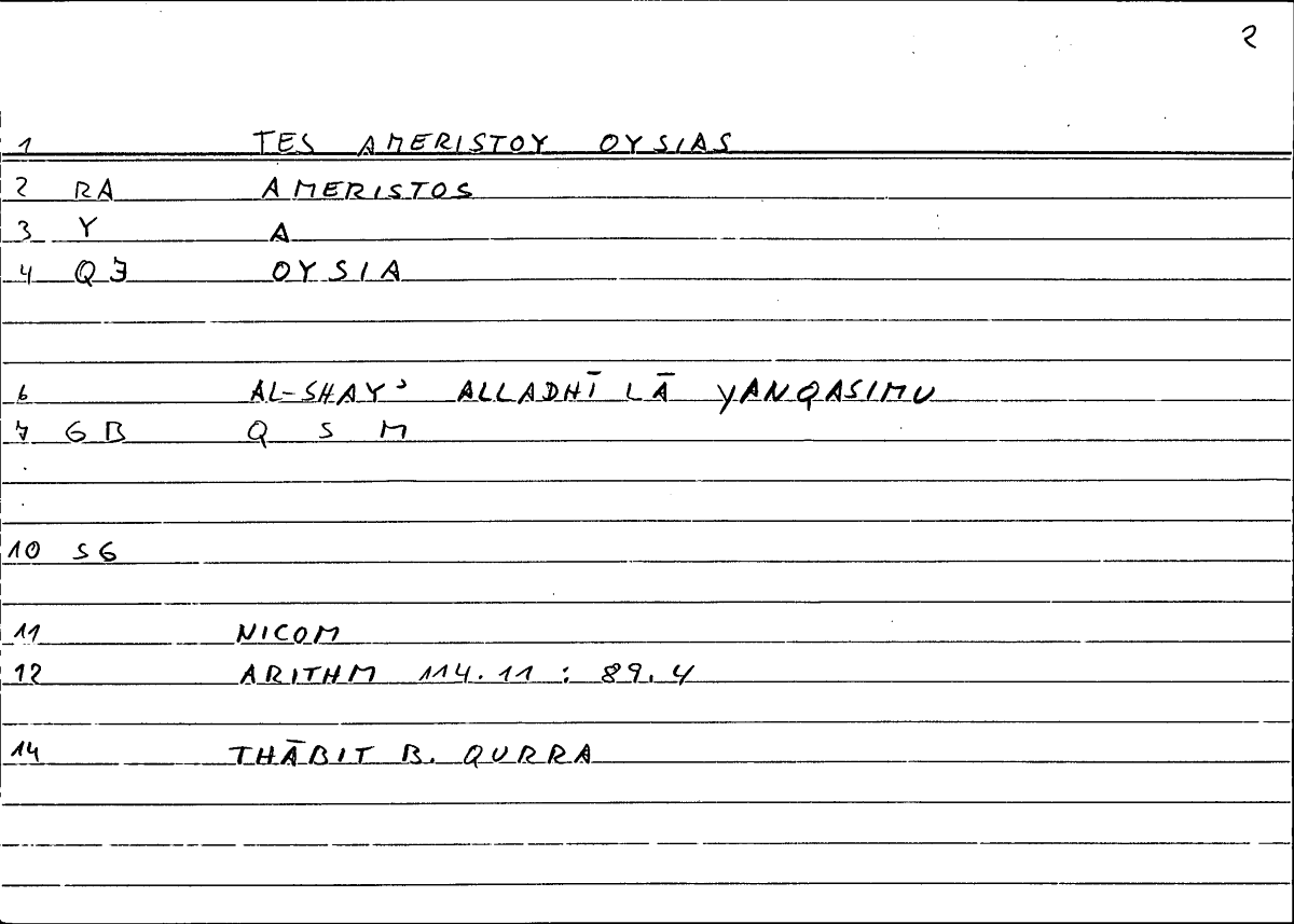 Filecard Nicom.Arithm.2679
