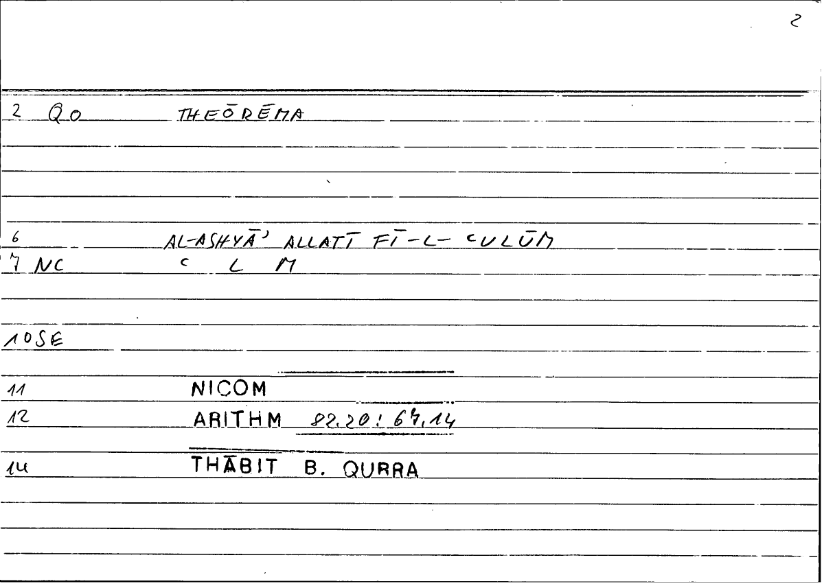 Filecard Nicom.Arithm.2712