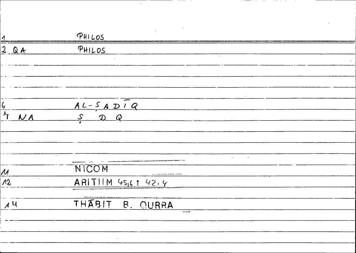 Filecard Nicom.Arithm.2759