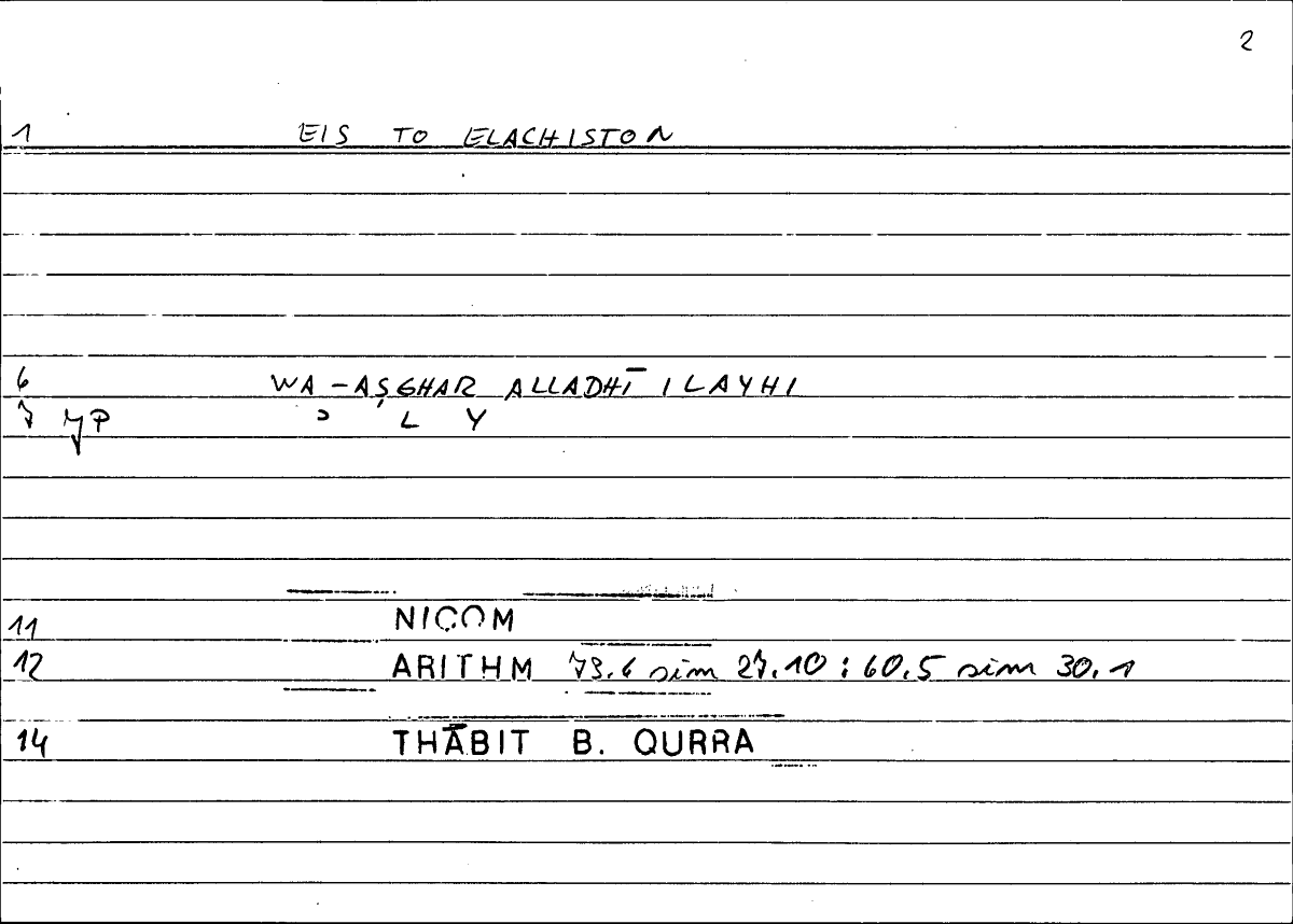 Filecard Nicom.Arithm.2765
