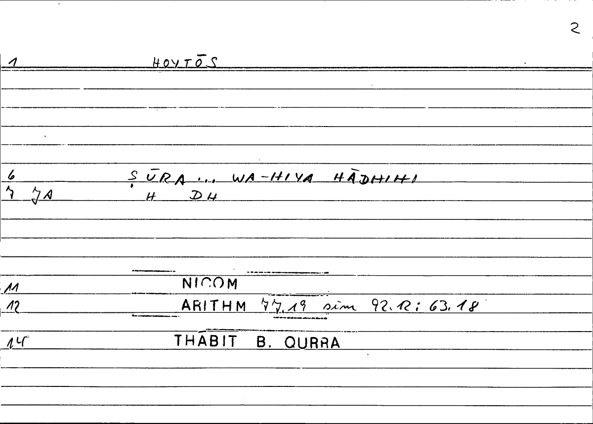 Filecard Nicom.Arithm.2817