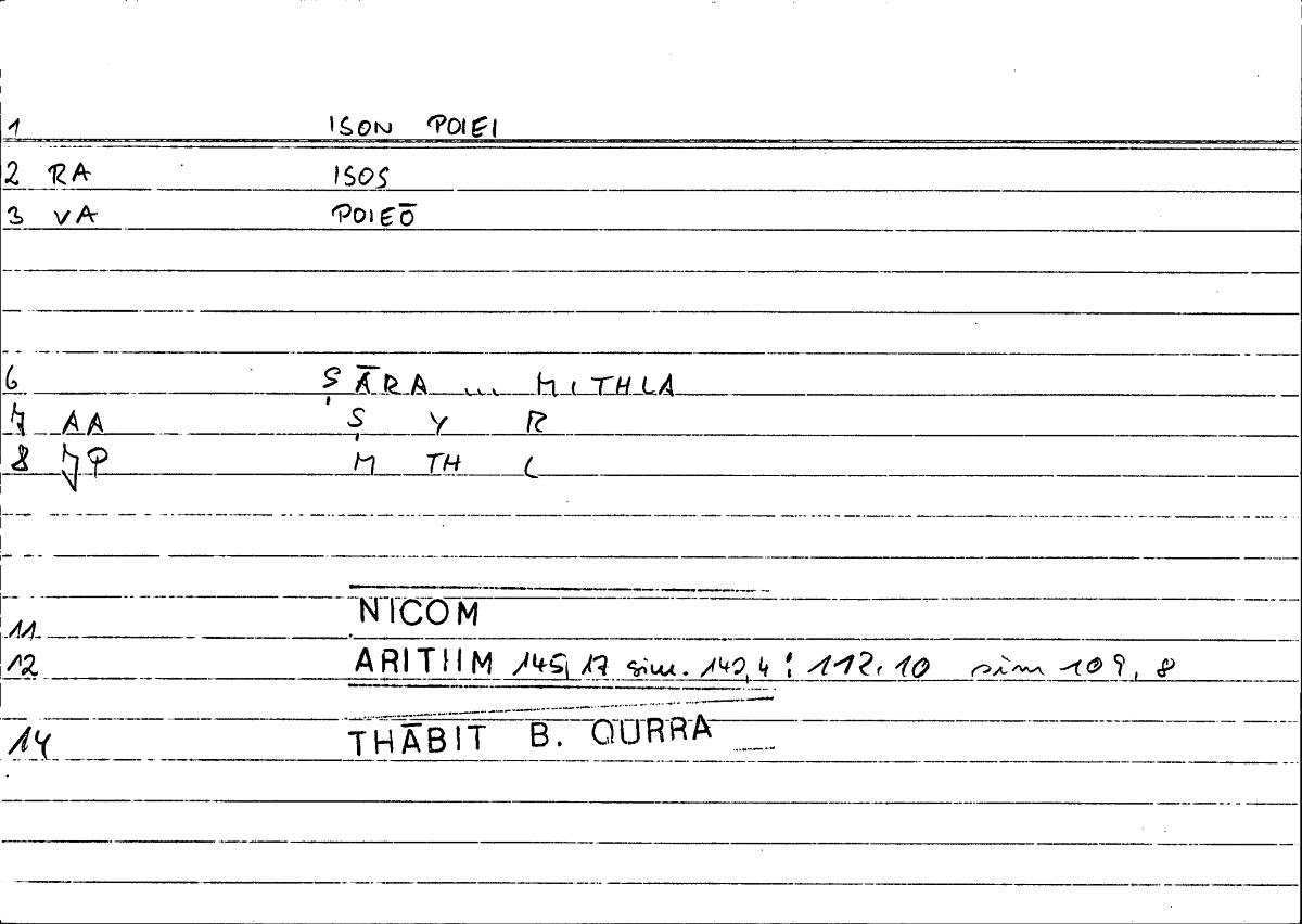 Filecard Nicom.Arithm.2838