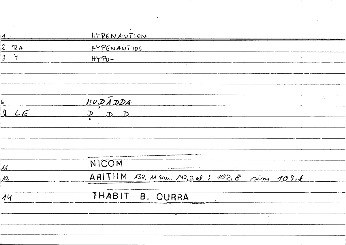 Filecard Nicom.Arithm.2841