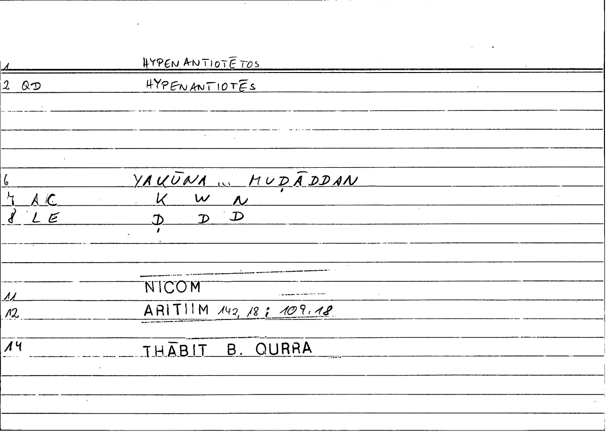 Filecard Nicom.Arithm.2842