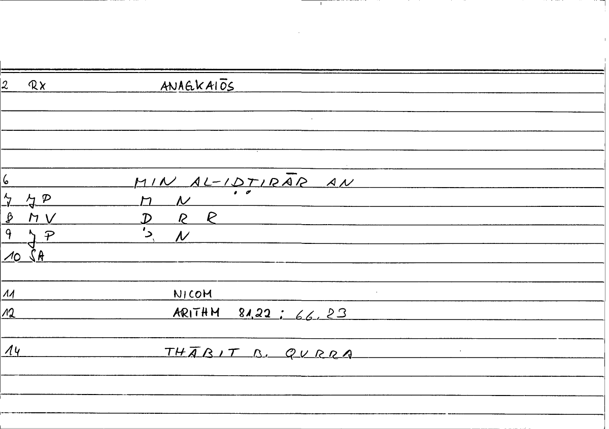 Filecard Nicom.Arithm.2872