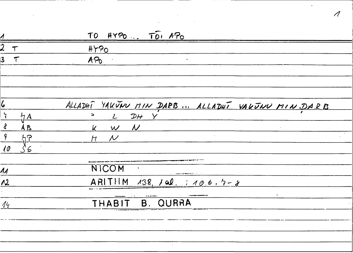 Filecard Nicom.Arithm.2888