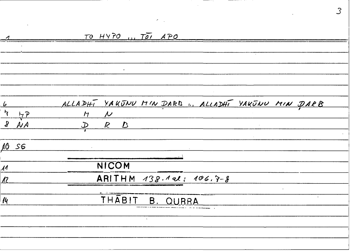 Filecard Nicom.Arithm.2890