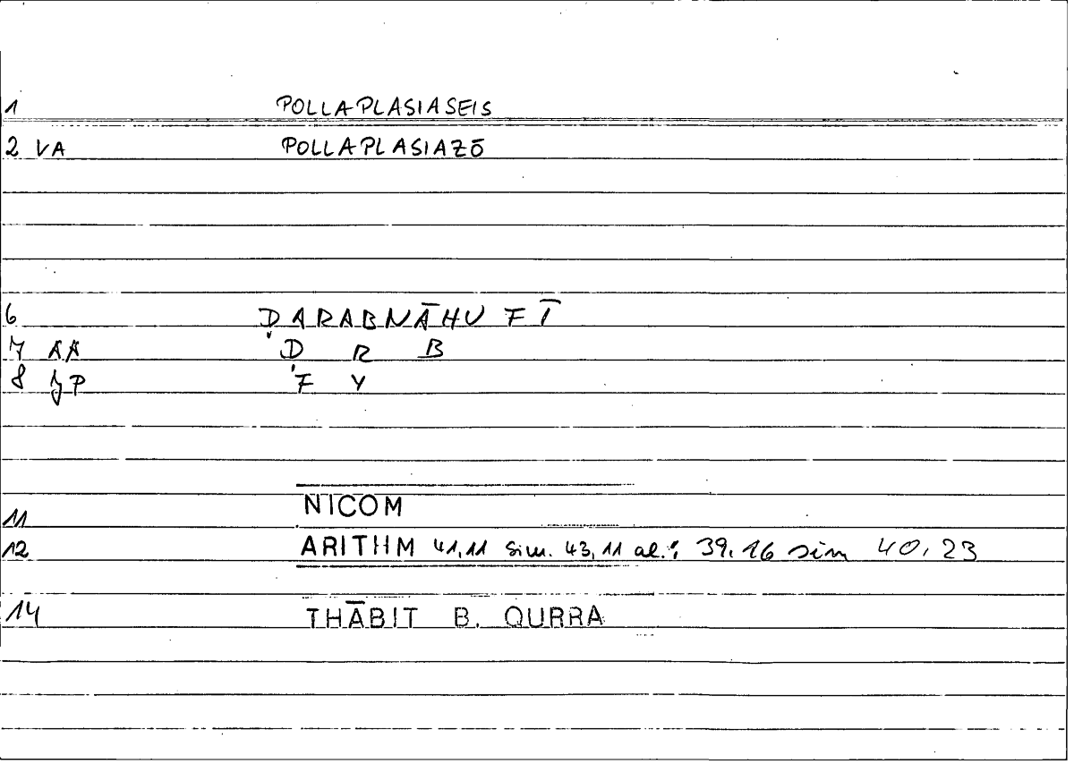Filecard Nicom.Arithm.2896