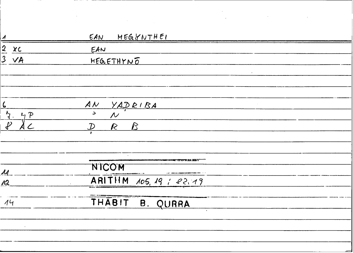 Filecard Nicom.Arithm.2904