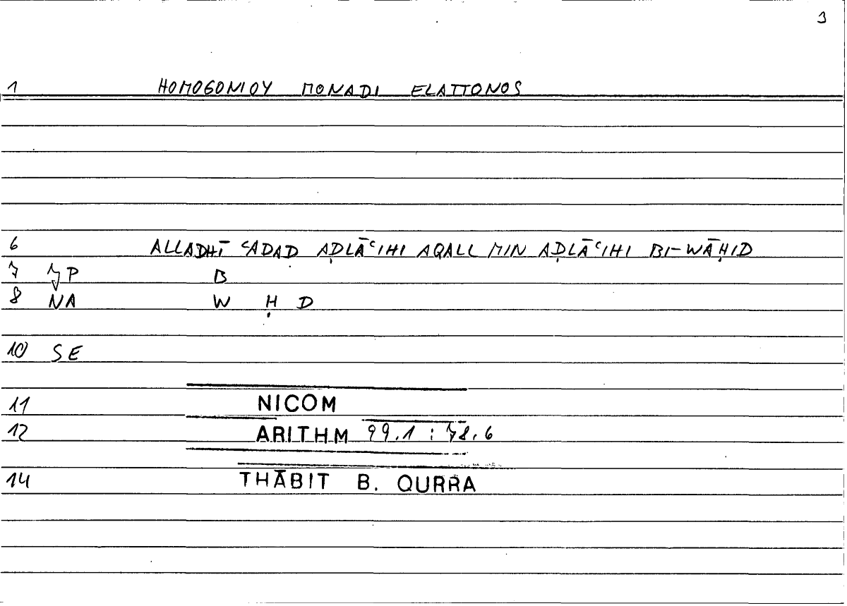 Filecard Nicom.Arithm.2933