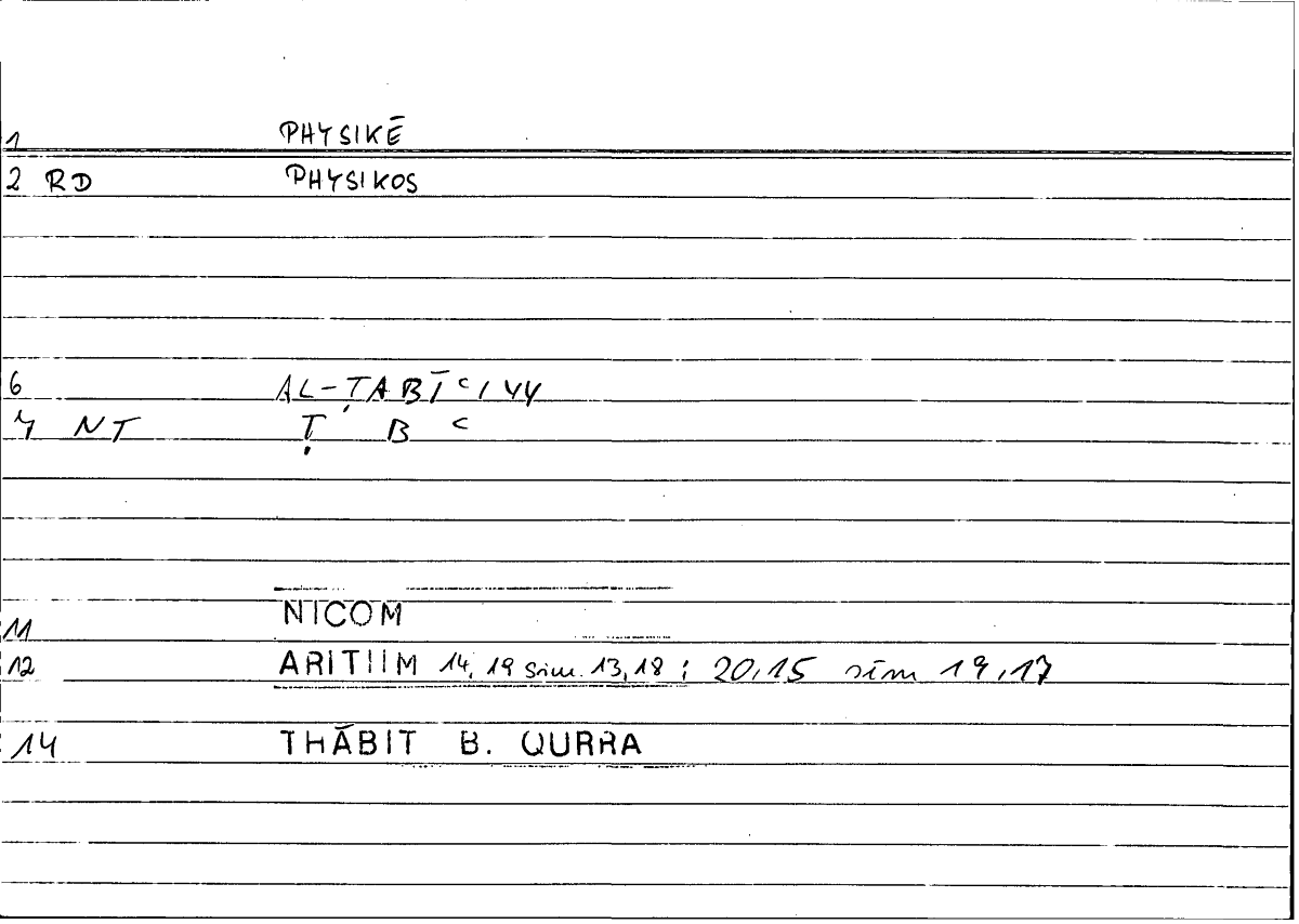 Filecard Nicom.Arithm.2962