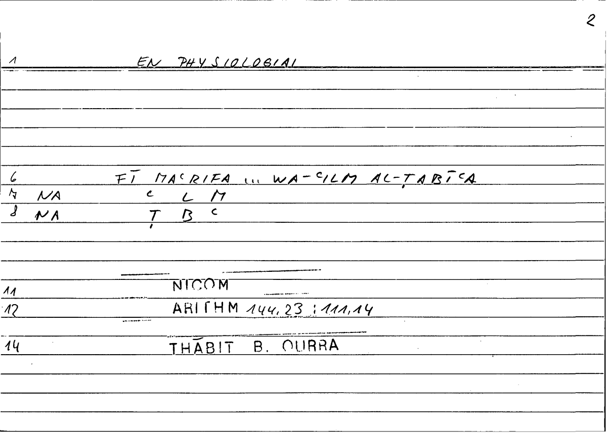 Filecard Nicom.Arithm.2975