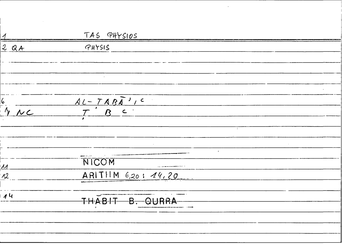 Filecard Nicom.Arithm.2983