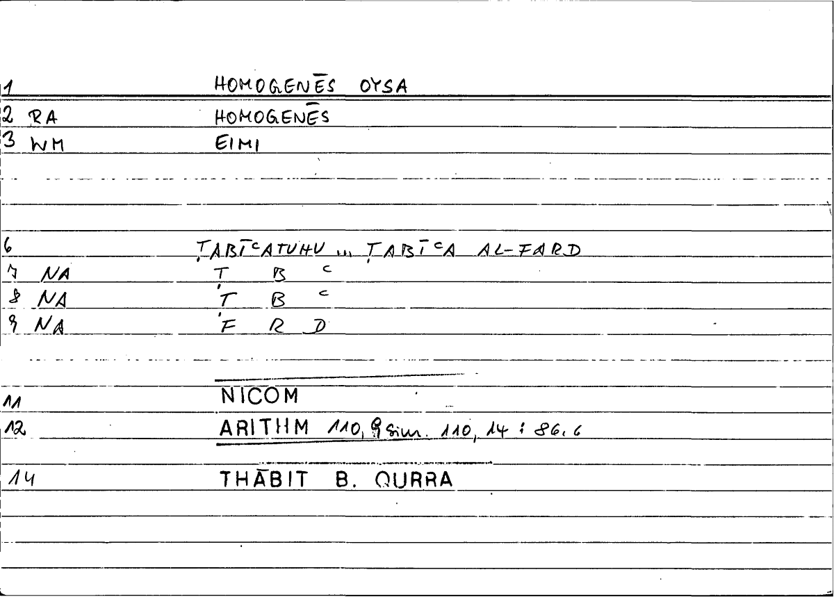 Filecard Nicom.Arithm.2989