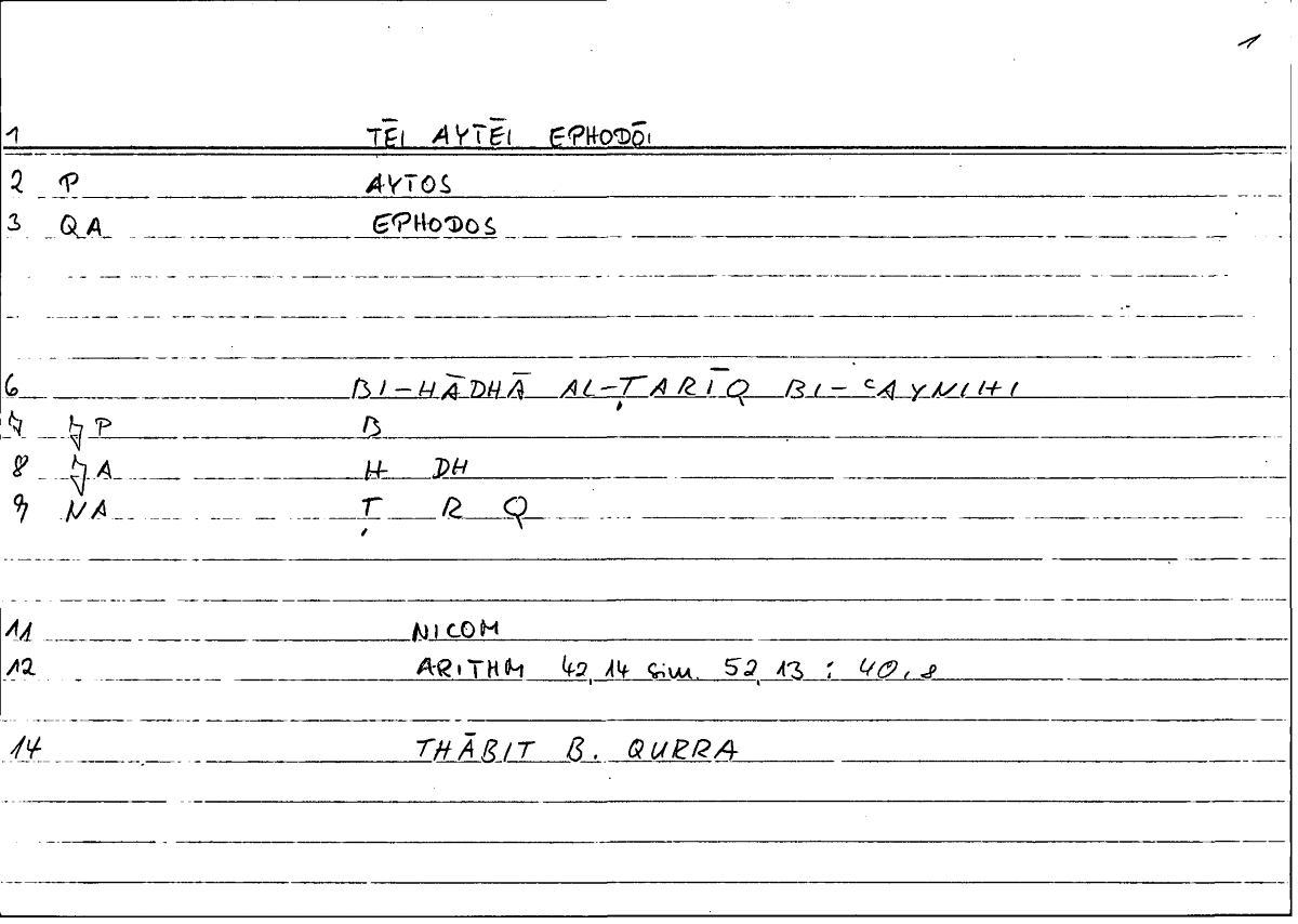Filecard Nicom.Arithm.3017