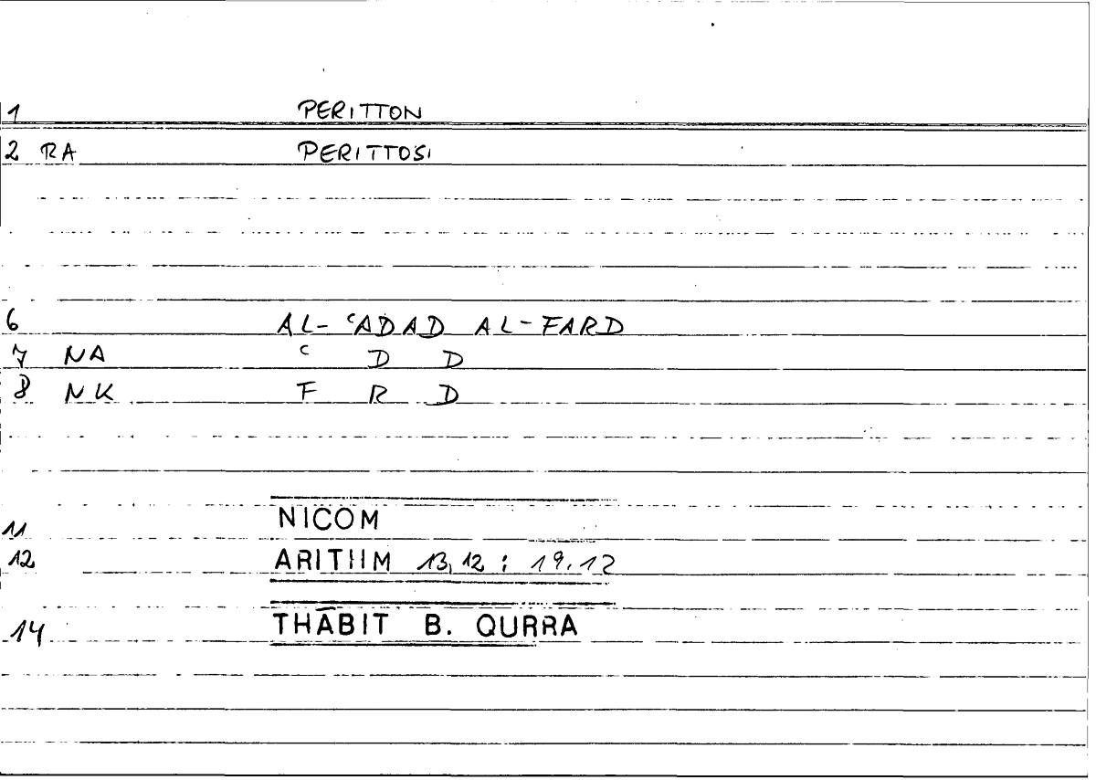 Filecard Nicom.Arithm.3207