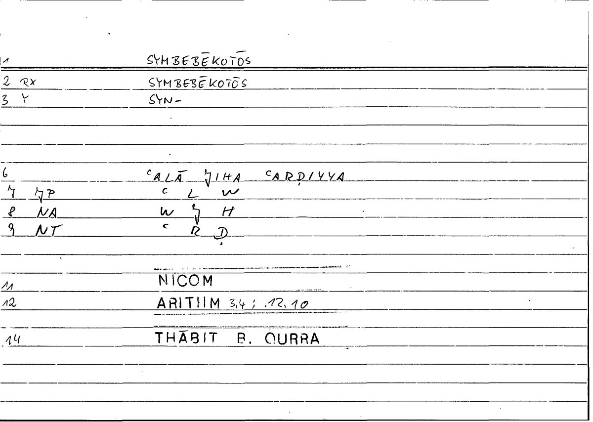 Filecard Nicom.Arithm.3257