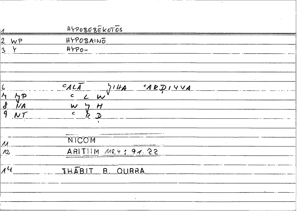 Filecard Nicom.Arithm.3263