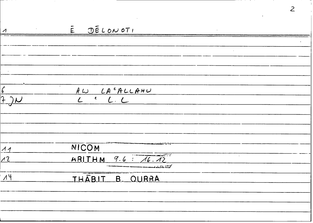 Filecard Nicom.Arithm.3331