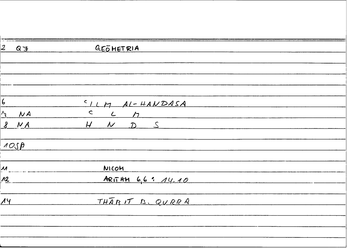 Filecard Nicom.Arithm.3365