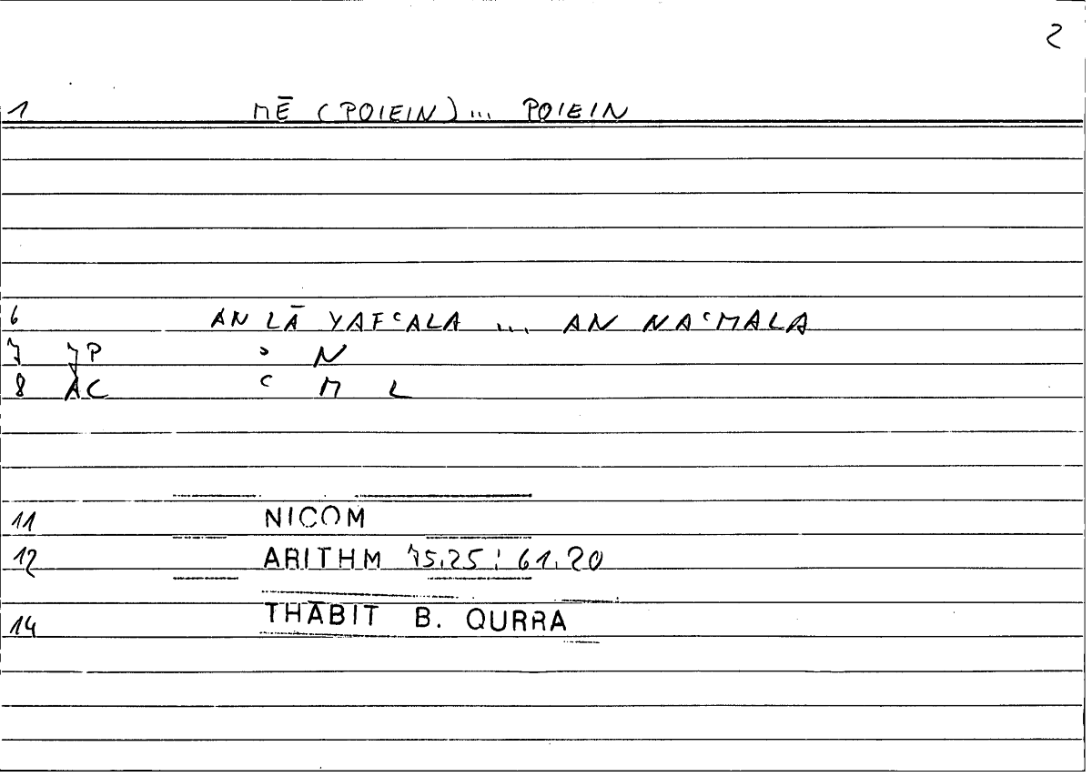 Filecard Nicom.Arithm.3453