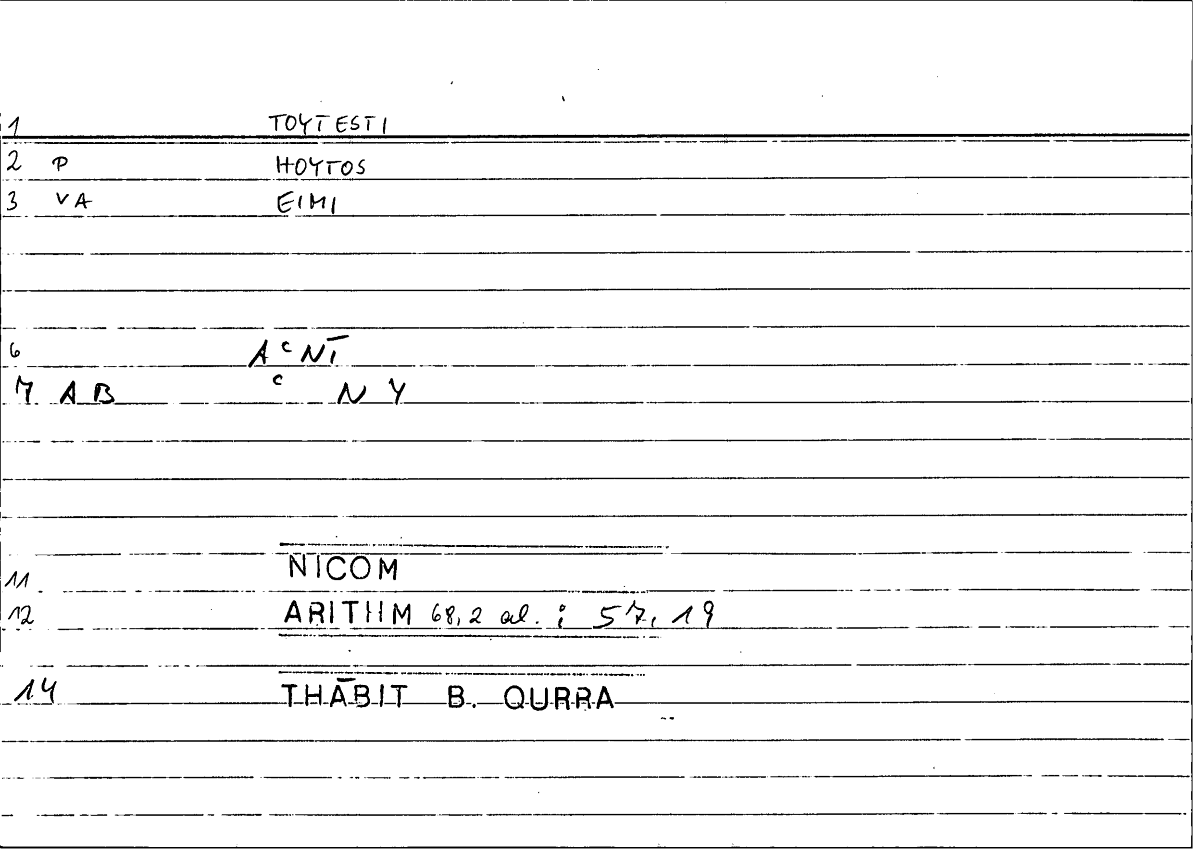 Filecard Nicom.Arithm.3475