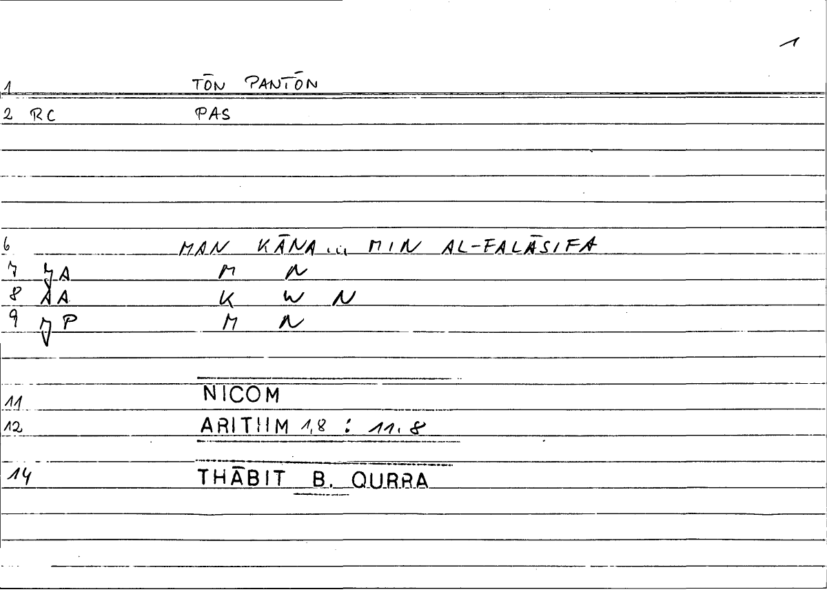 Filecard Nicom.Arithm.3683