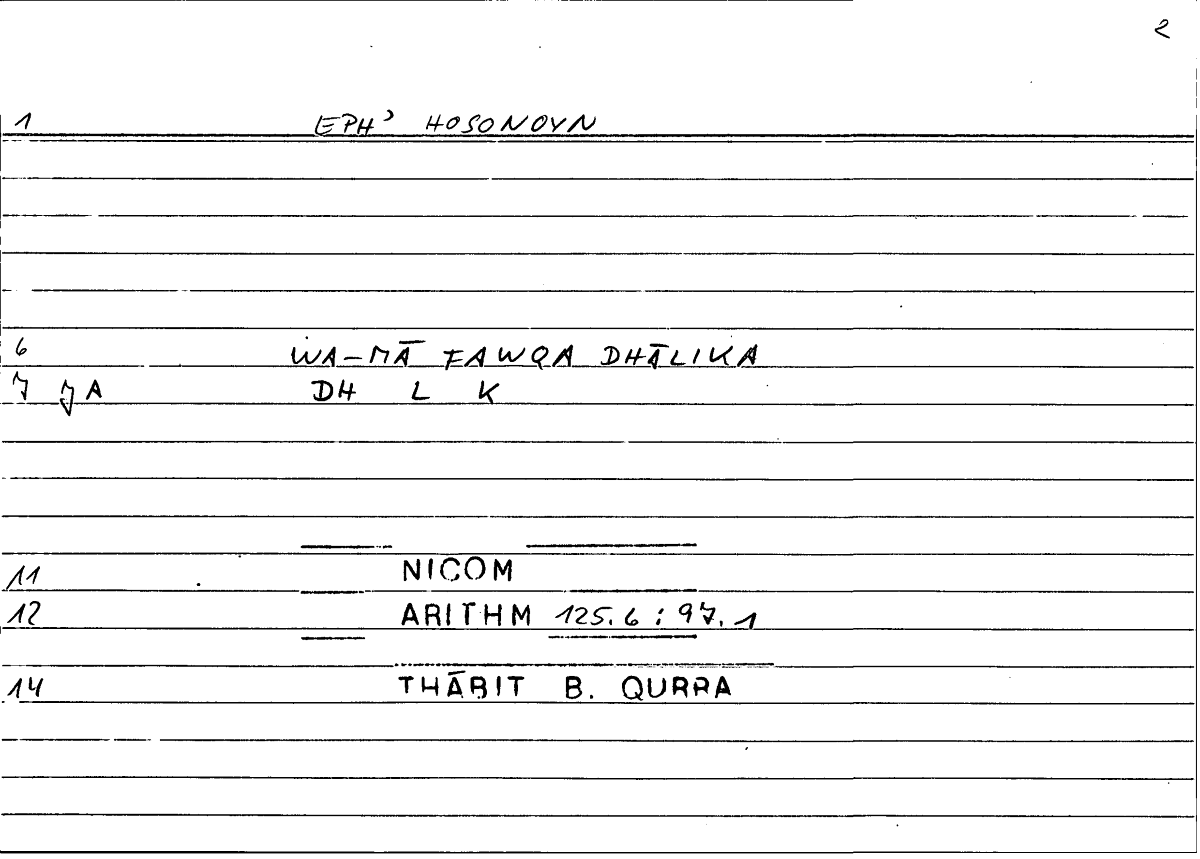 Filecard Nicom.Arithm.3704