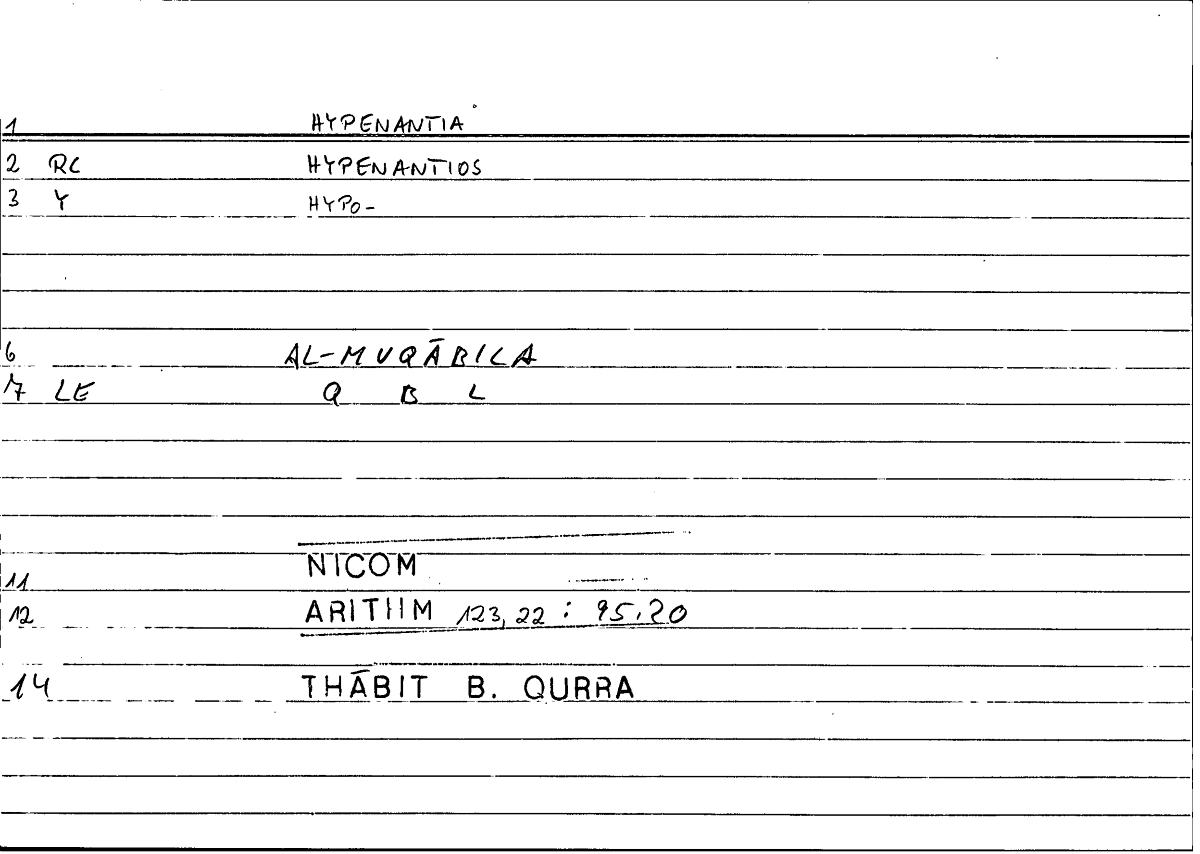 Filecard Nicom.Arithm.3736