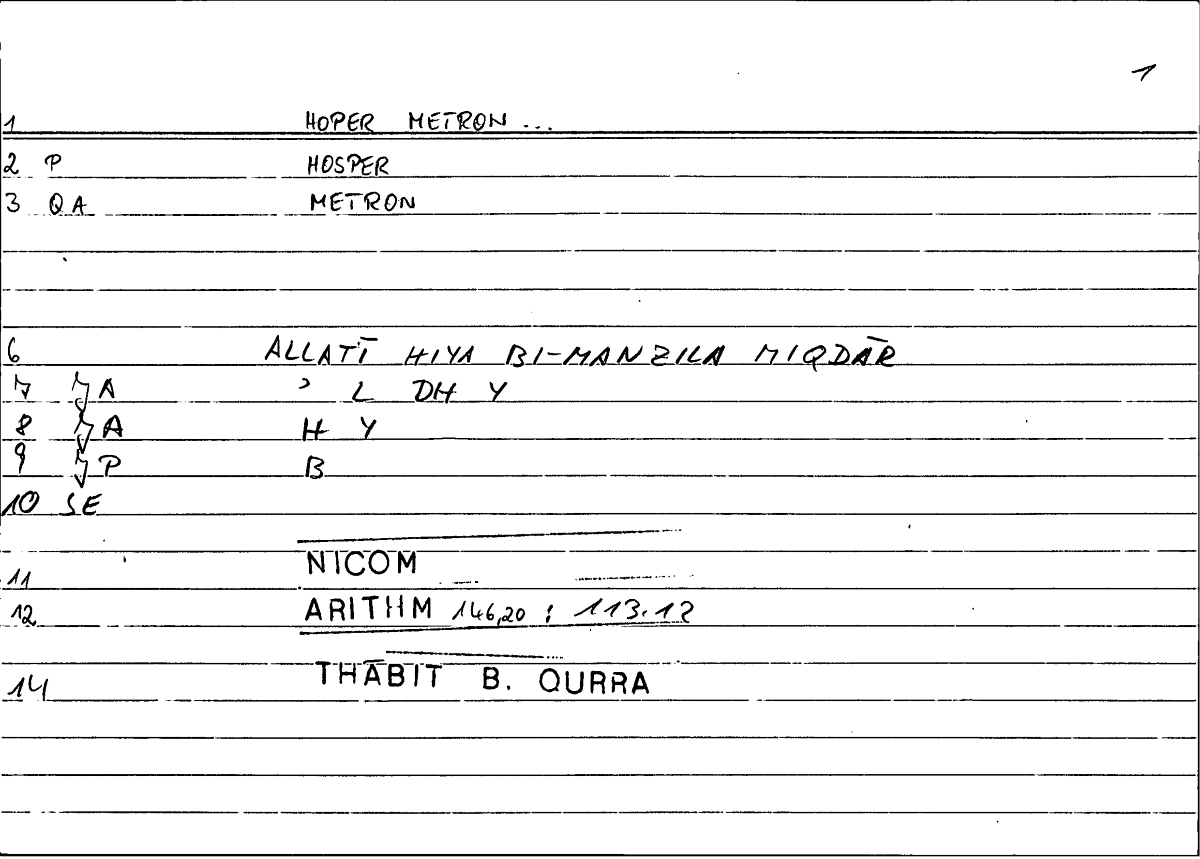 Filecard Nicom.Arithm.3777