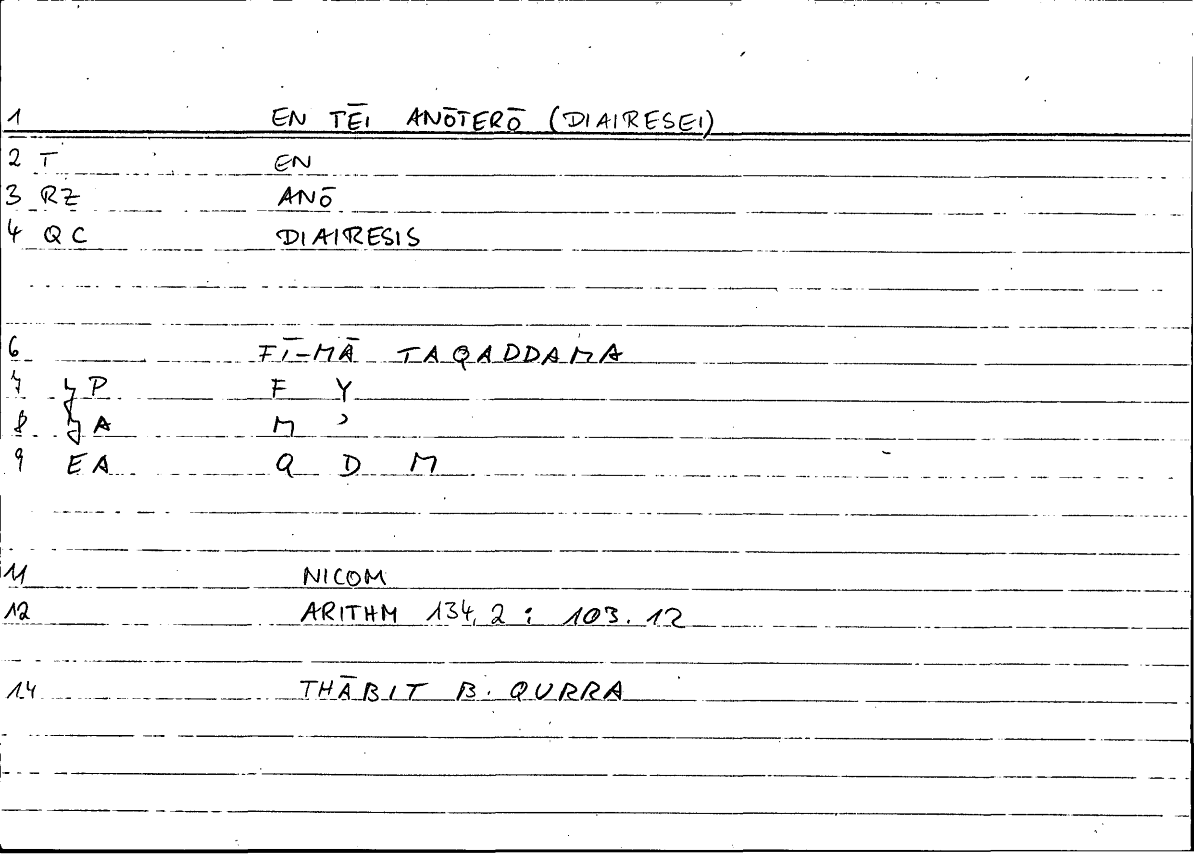 Filecard Nicom.Arithm.3797