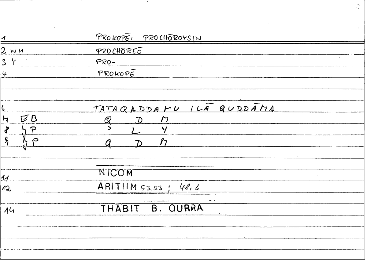 Filecard Nicom.Arithm.3814