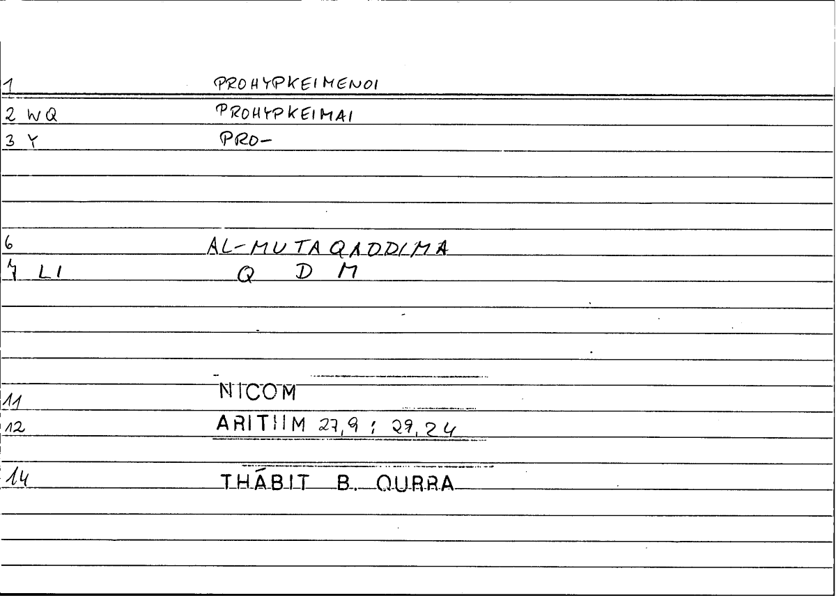 Filecard Nicom.Arithm.3823