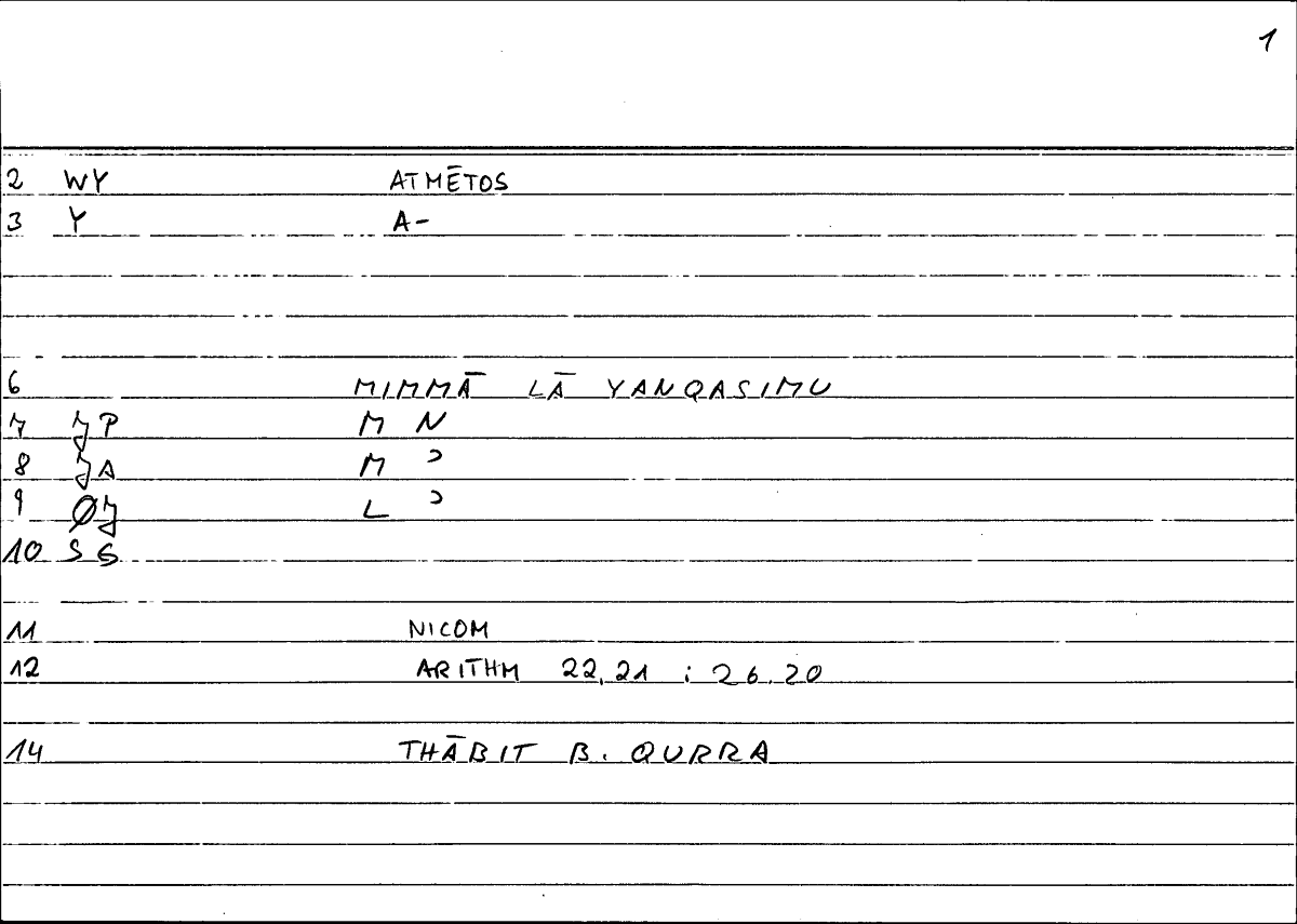 Filecard Nicom.Arithm.3842