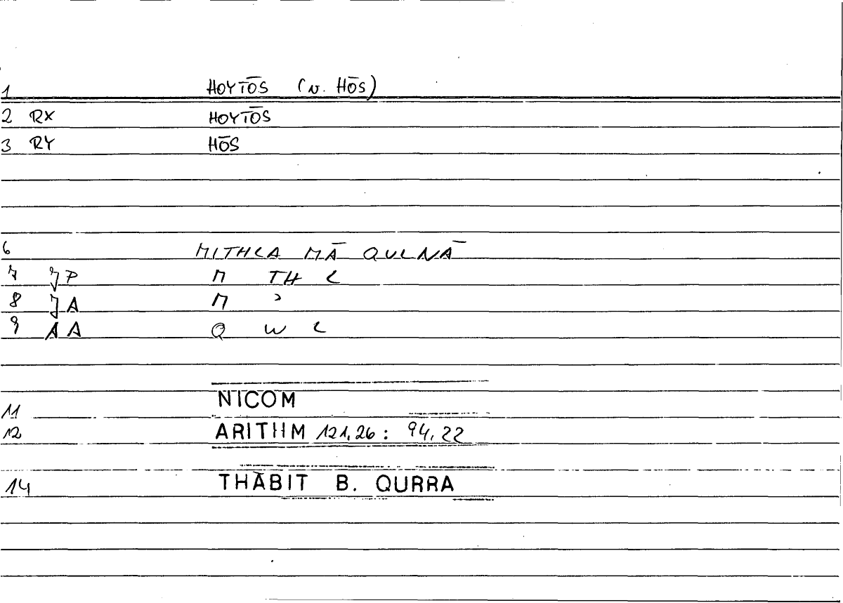 Filecard Nicom.Arithm.3946