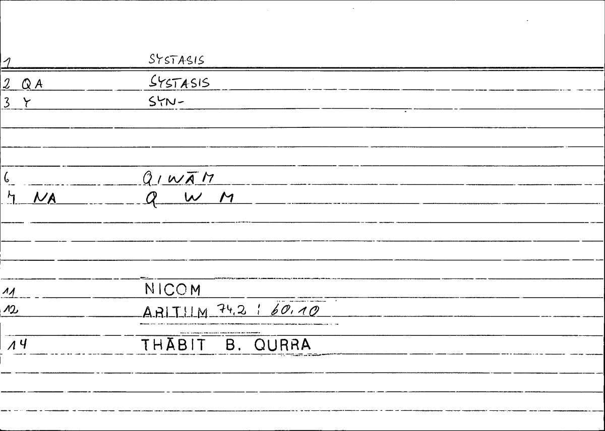 Filecard Nicom.Arithm.3976