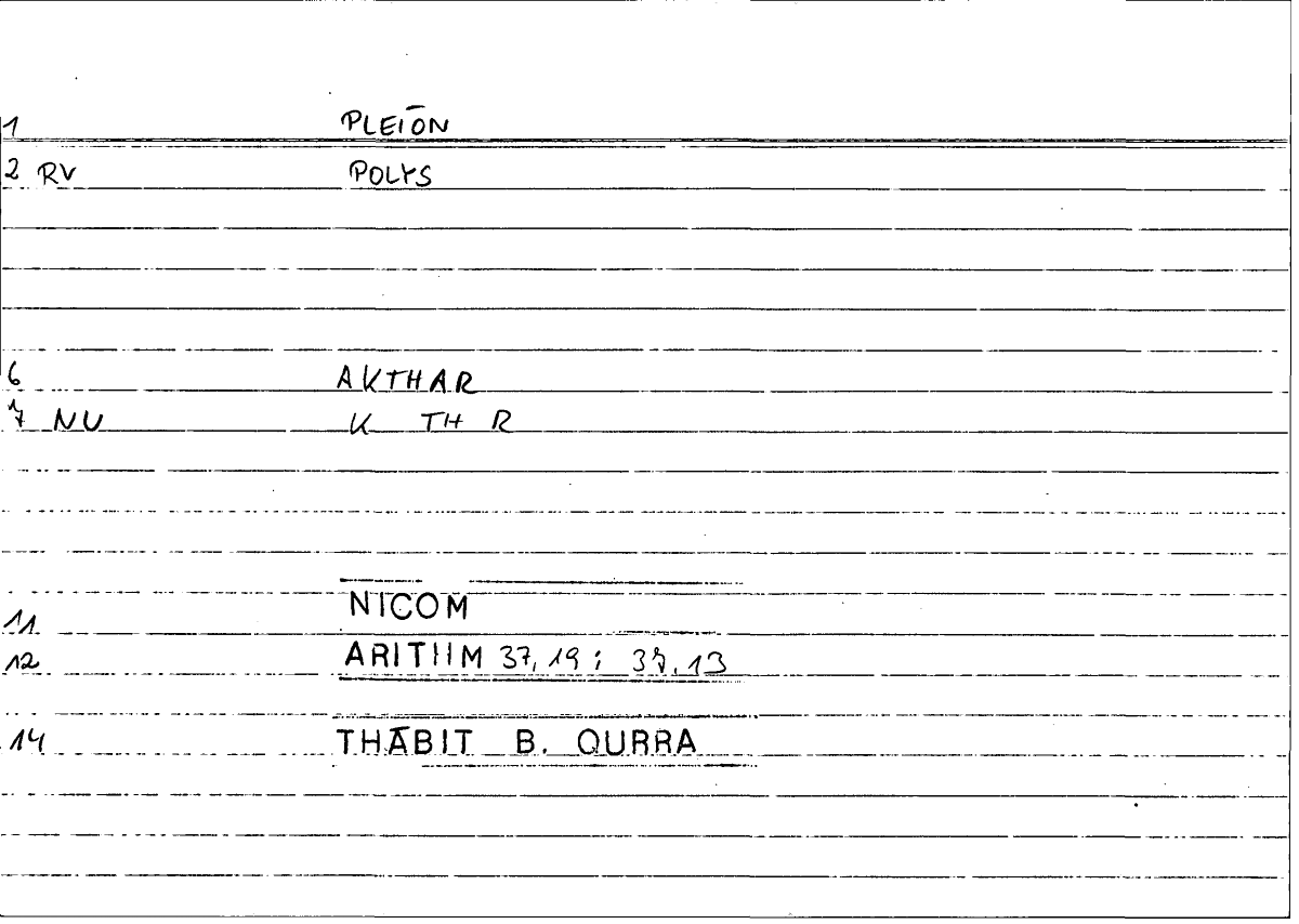 Filecard Nicom.Arithm.4068