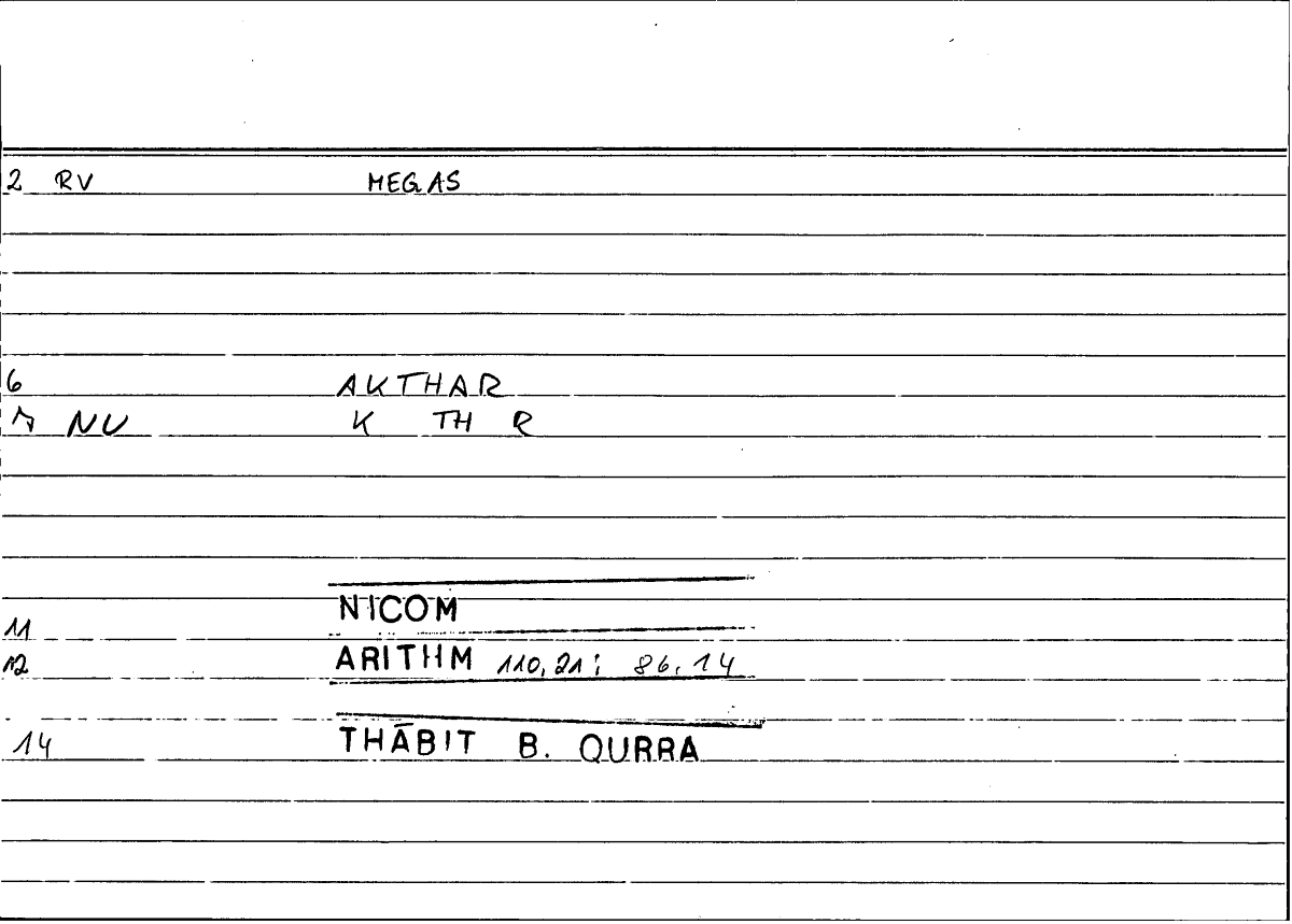 Filecard Nicom.Arithm.4074