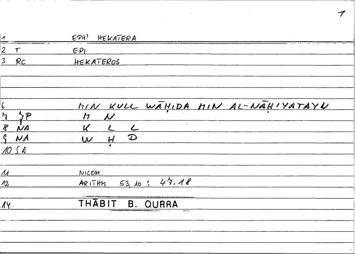 Filecard Nicom.Arithm.4103