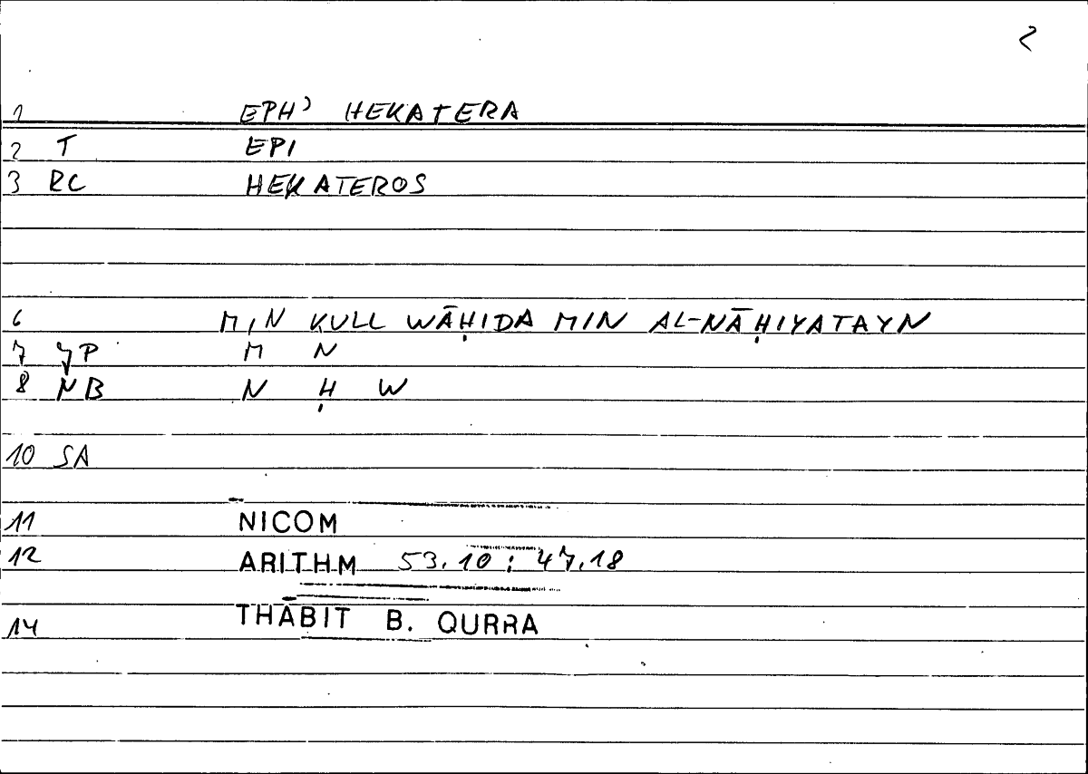 Filecard Nicom.Arithm.4104