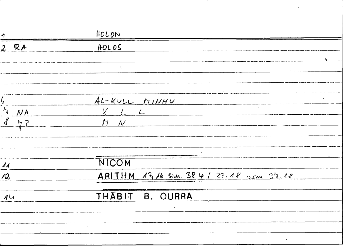 Filecard Nicom.Arithm.4121