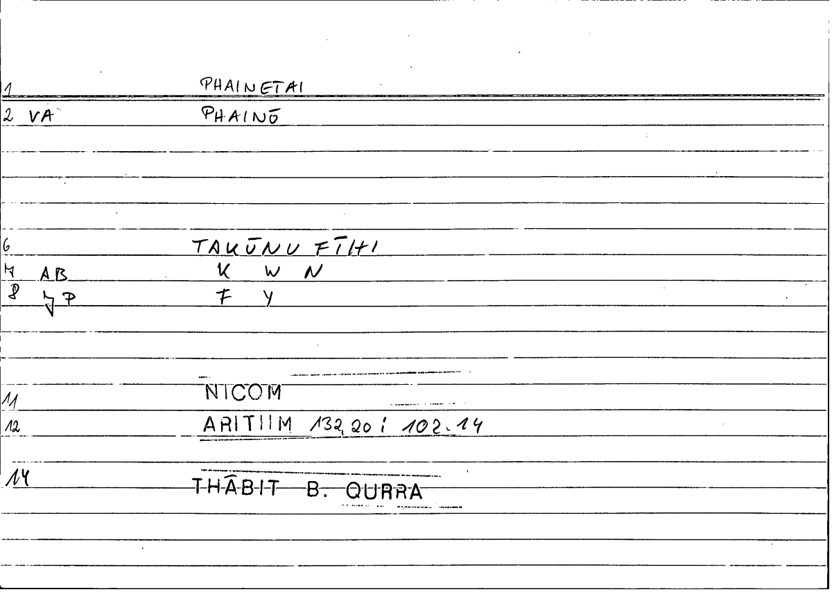 Filecard Nicom.Arithm.4196