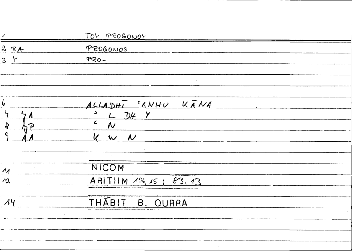 Filecard Nicom.Arithm.4271