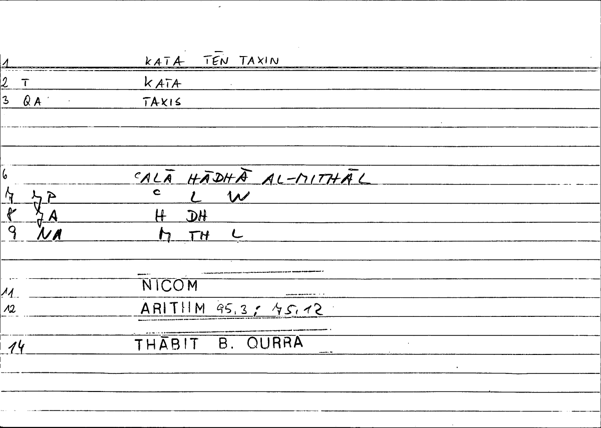 Filecard Nicom.Arithm.4480