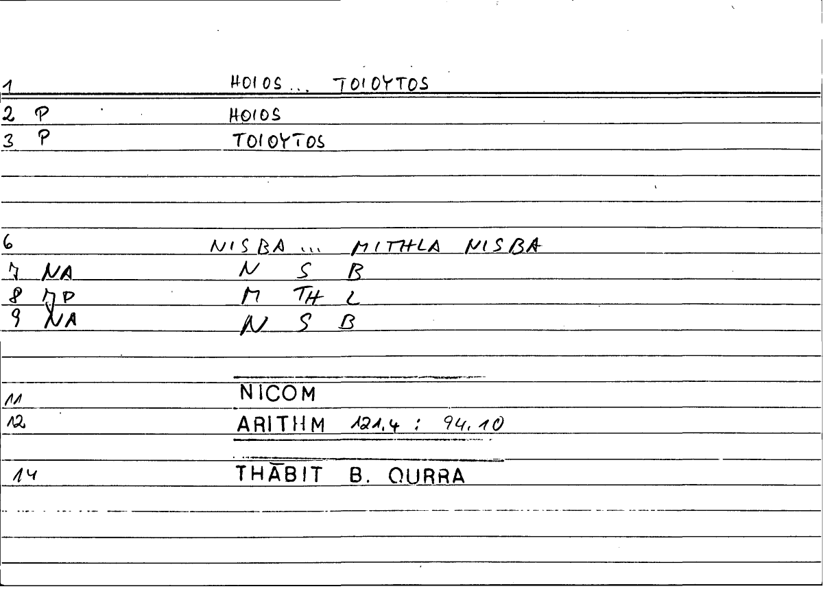 Filecard Nicom.Arithm.4504
