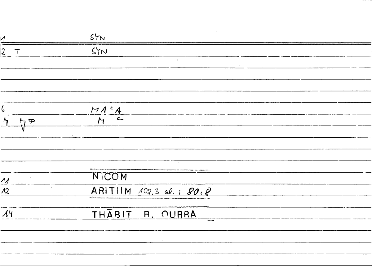 Filecard Nicom.Arithm.4554